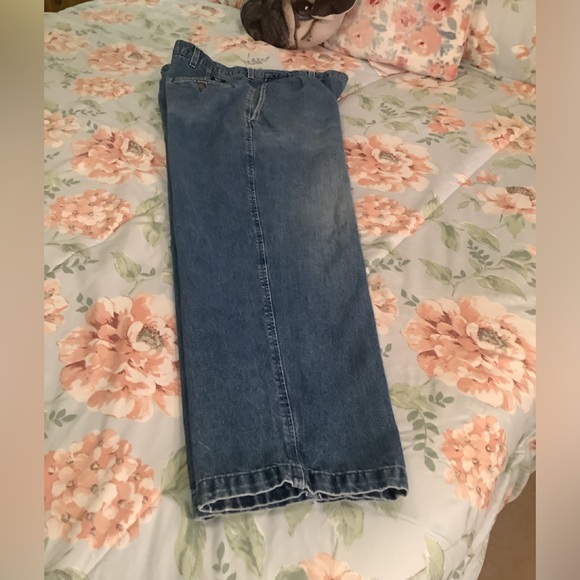 Dockers Khakis Jeans dark Blue cotton 4 pockets 40”x29” in great shape classi… - Picture 3 of 14